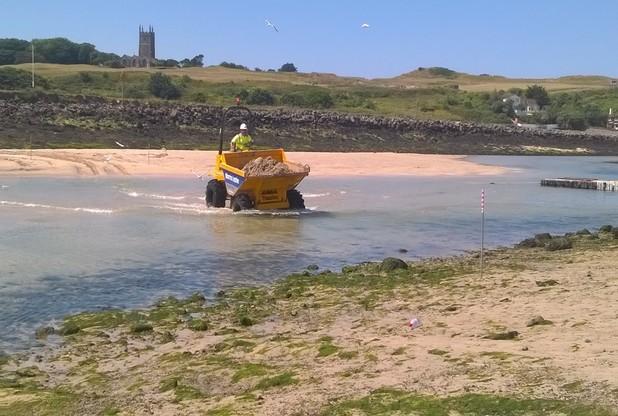 Work begins in preparation for reintroducing sluicing to Hayle